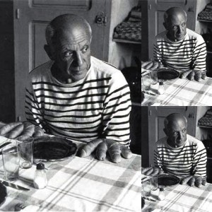 Pablo Picasso shows that stripes work at all ages
