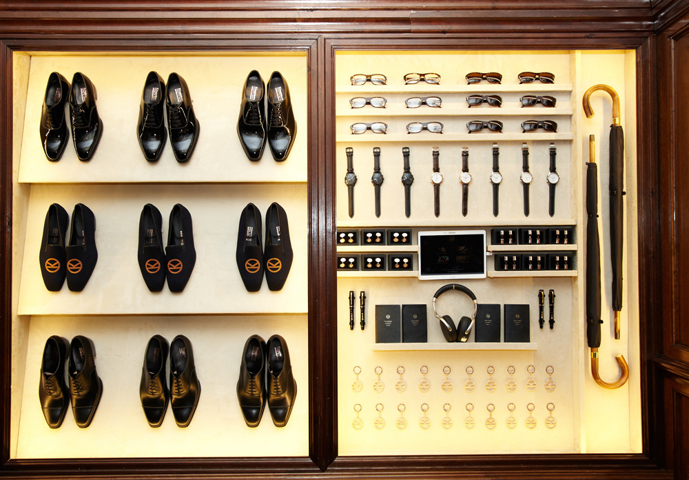 Kingsman MR PORTER collection at the party presentation at Savile Row during London Collections Men