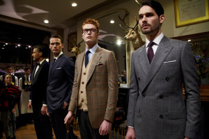 Kingsman MR PORTER collection party presentation at Savile Row during London Collections Men