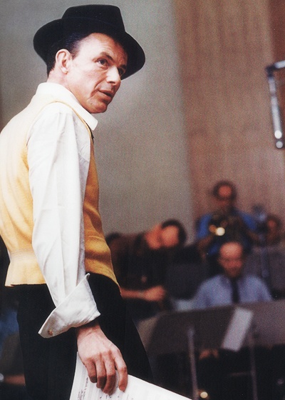 Frank Sinatra at Capitol Records in LA, 1957. Photo by Sid Avery. 