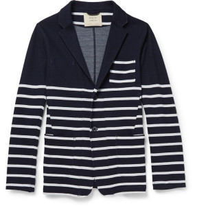 Wooster + Lardini Striped Knitted-Cotton Cardigan at MR PORTER