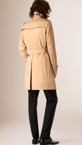 The Chelsea Heritage Trench Coat (back) from Burberry in Beige now comes with optional embroidered monogram with your initials