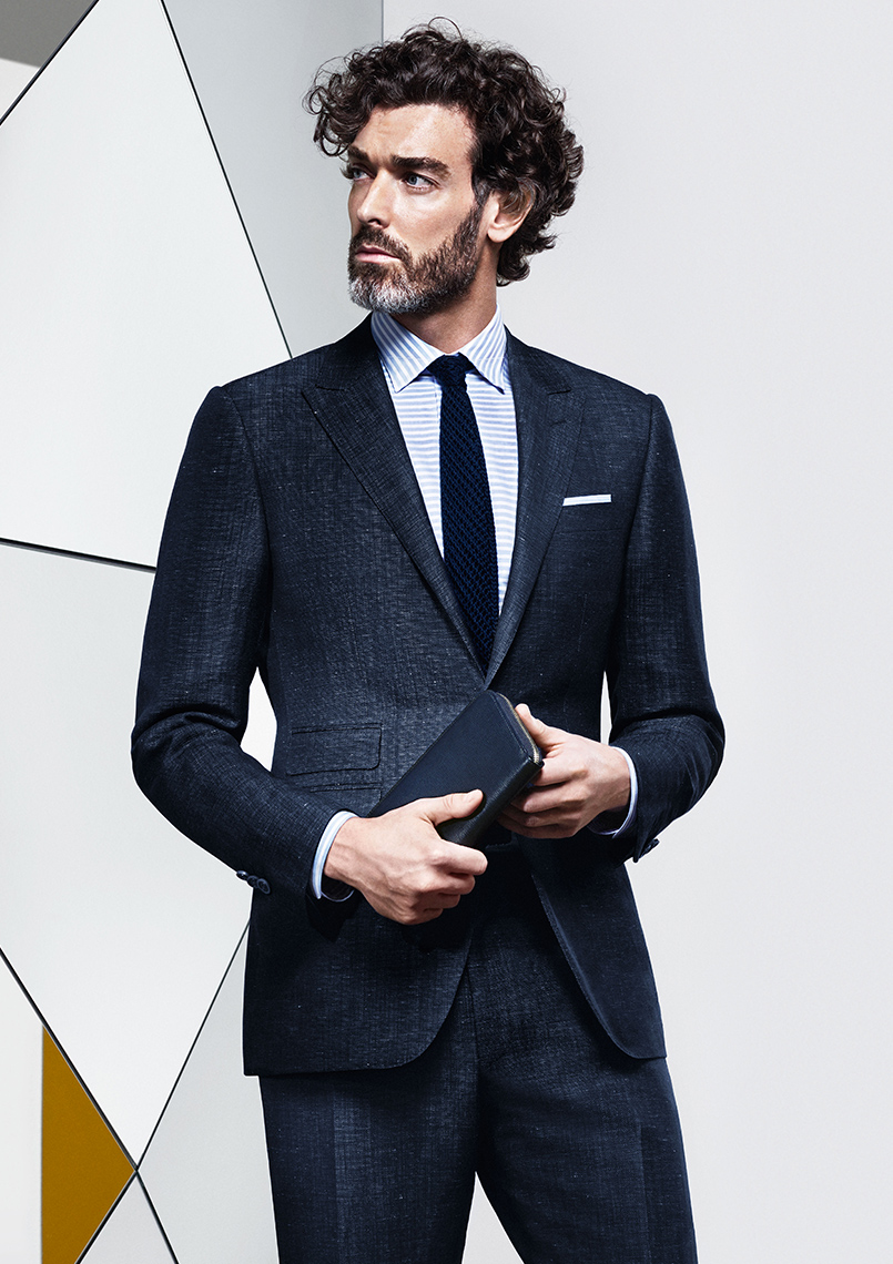 canal mens spring summer 2016 blue suit made in Italy