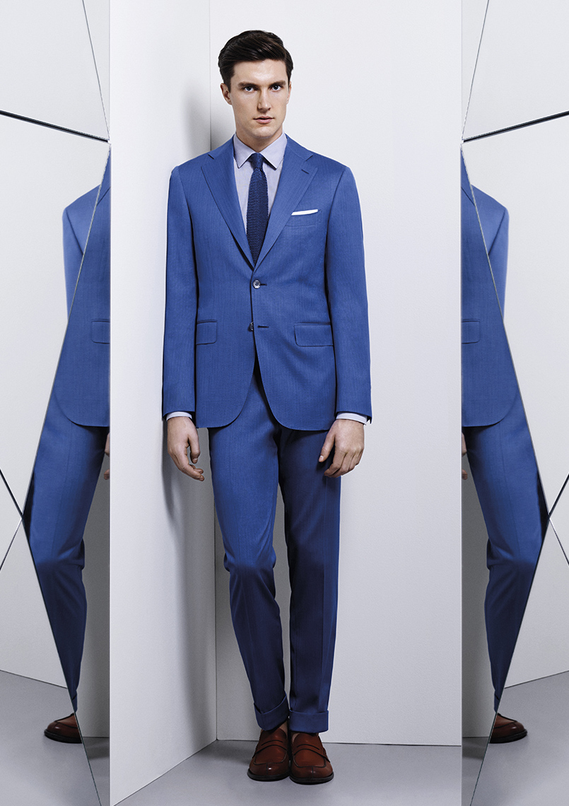 canali menswear spring summer 2016 light blue suit