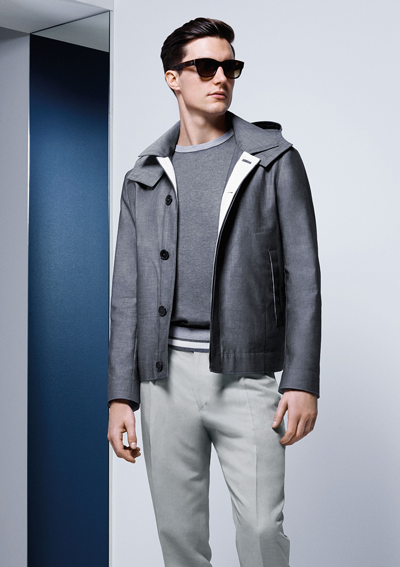 canali menswear spring summer 2016 grey jacket and trousers