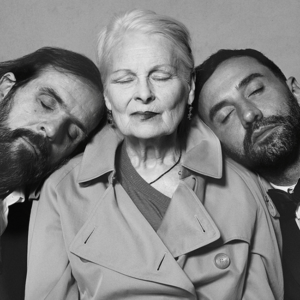 Portrait of Riccardo Tisci, Vivienne Westwood and Andreas Kronthaler © Courtesy of Burberry / Brett Lloyd